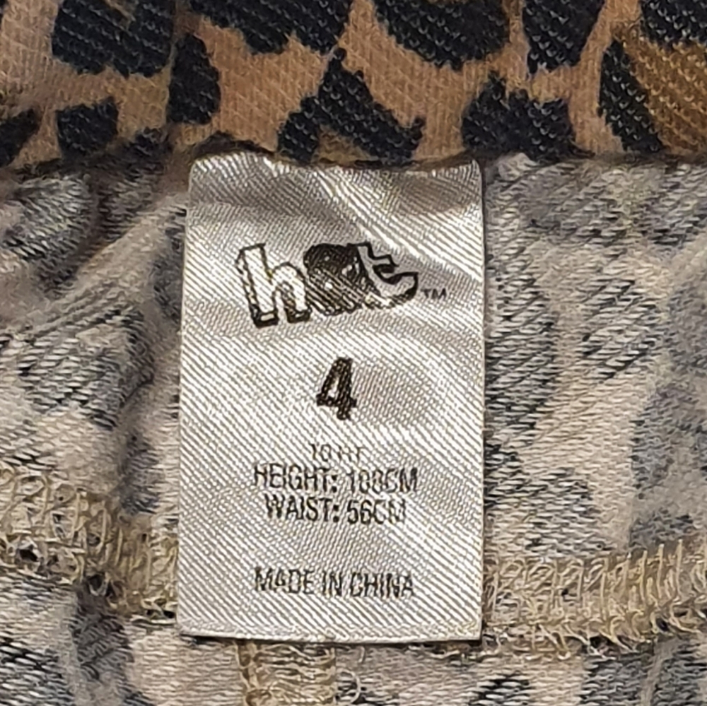 Size 4 H+T leopard / animal print Jeggings - Picture 3 of 6